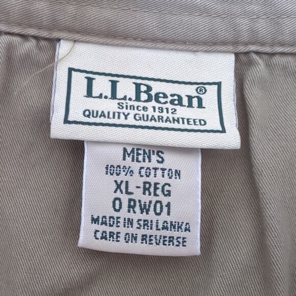 LL Bean Men's Cotton Red Button Down Shirt Collar Flannel Field Outdoor Barn XL - Picture 2 of 5